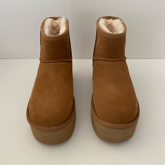 UGG Classic Mini Platform Boots Chestnut 8 - Picture 5 of 10